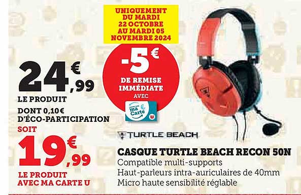 CASQUE TURTLE BEACH RECON 50N