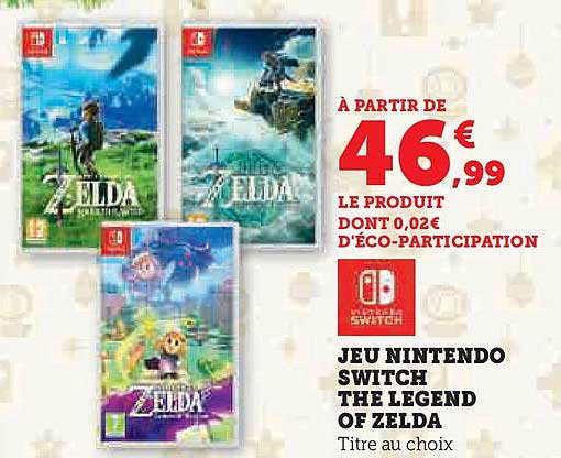 JEU NINTENDO SWITCH THE LEGEND OF ZELDA