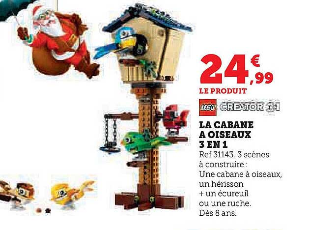 LA CABANE A OISEAUX 3 EN 1