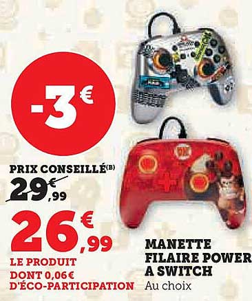 Manette filaire Power à Switch