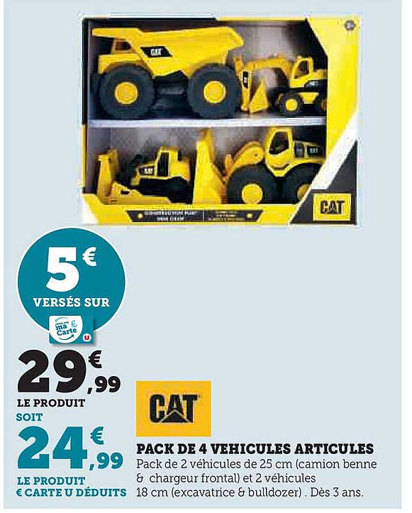 PACK DE 4 VEHICULES ARTICULÉS