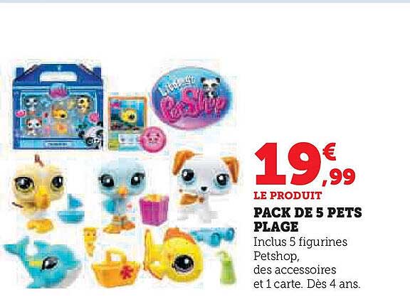 PACK DE 5 PETS PLAGE