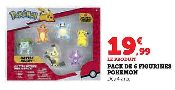 PACK DE 6 FIGURINES POKEMON