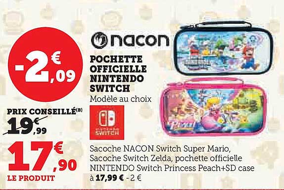 POCHETTE OFFICIELLE NINTENDO SWITCH