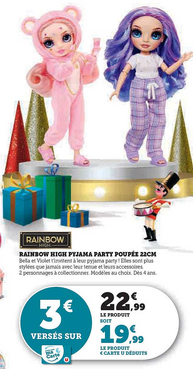 RAINBOW HIGH PYJAMA PARTY POUPEE 22CM