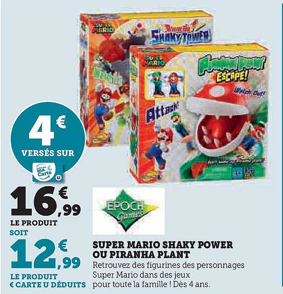 SUPER MARIO SHAKY POWER OU PIRANHA PLANT