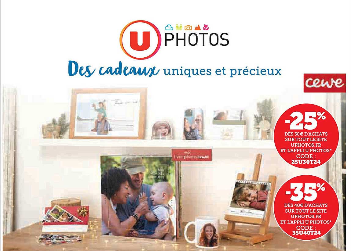 U PHOTOS  
Des cadeaux uniques et précieux