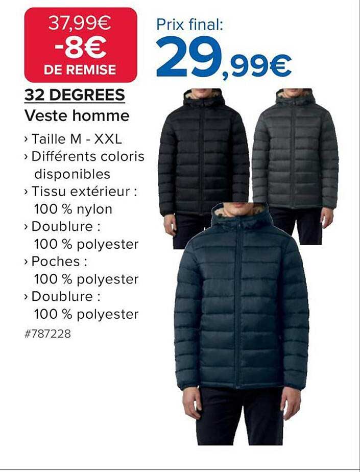 32 DEGREES Veste homme