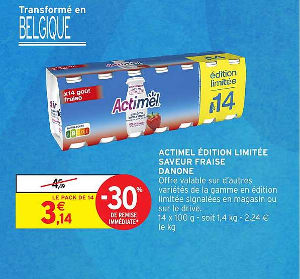 ACTIMEL ÉDITION LIMITÉE SAVEUR FRAISE DANONE