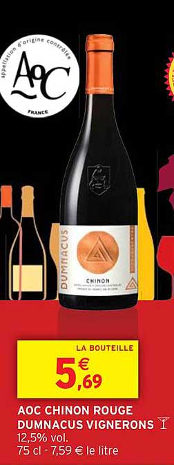 AOC CHINON ROUGE DUMNACUS VIGNERONS