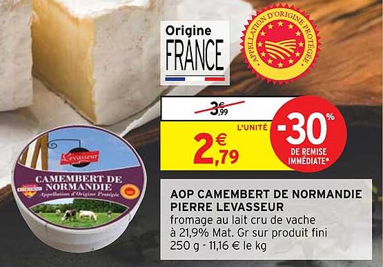 AOP CAMEMBERT DE NORMANDIE PIERRE LEVASSEUR