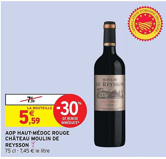 AOP HAUT-MÉDOC ROUGE CHÂTEAU MOULIN DE REYSSON