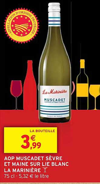 AOP MUSCADET SÈVRE ET MAINE SUR LIE BLANC LA MARINIÈRE