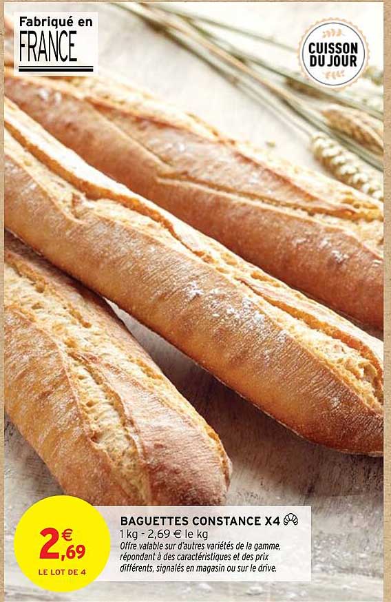 BAGUETTES CONSTANCE X4