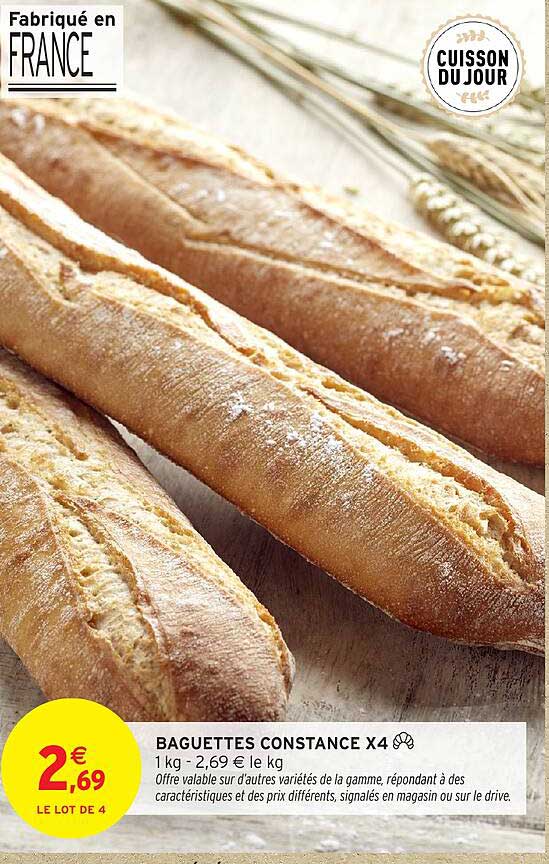 BAGUETTES CONSTANTCE X4