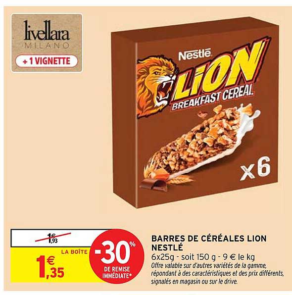 BARRES DE CÉRÉALES LION NESTLÉ