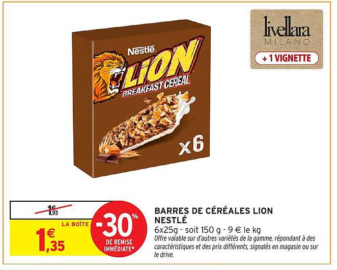 BARRES DE CÉRÉALES LION NESTLÉ