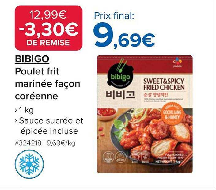 BIBIGO Poulet frit mariné façon coréenne