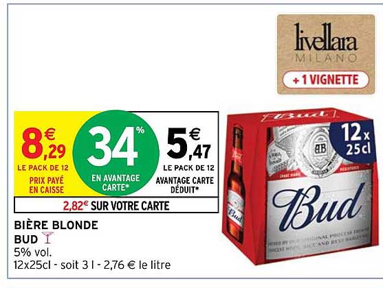 BIÈRE BLONDE BUD