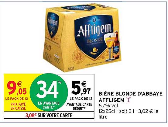 BIÈRE BLONDE D'ABBAYE AFFLIGEM