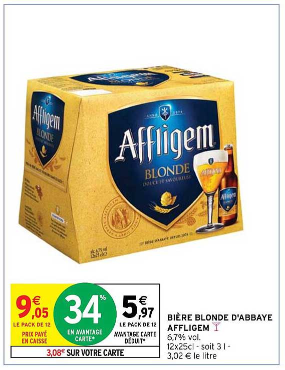 BIÈRE BLONDE D'ABBEYE AFFLIGEM