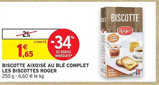 BISCUITTE AIXOISE AU BLÉ COMPLET LES BISCUITTES ROGER