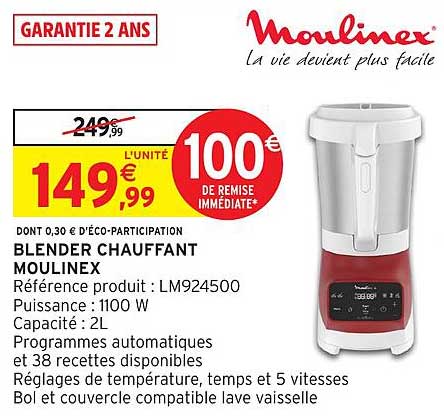 BLENDER CHAUFFANT MOULINEX