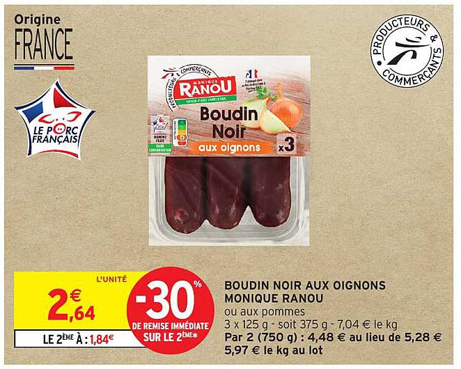 BOUDIN NOIR AUX OIGNONS MONIQUE RANOU