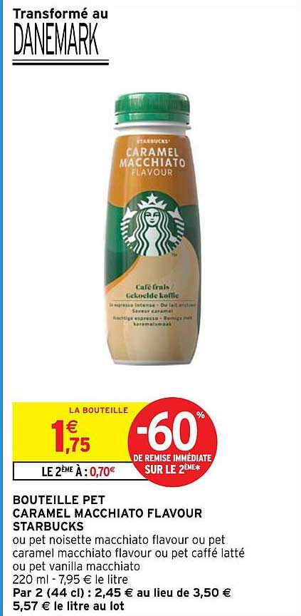 BOUTEILLE PET CARAMEL MACCHIATO FLAVOUR STARBUCKS