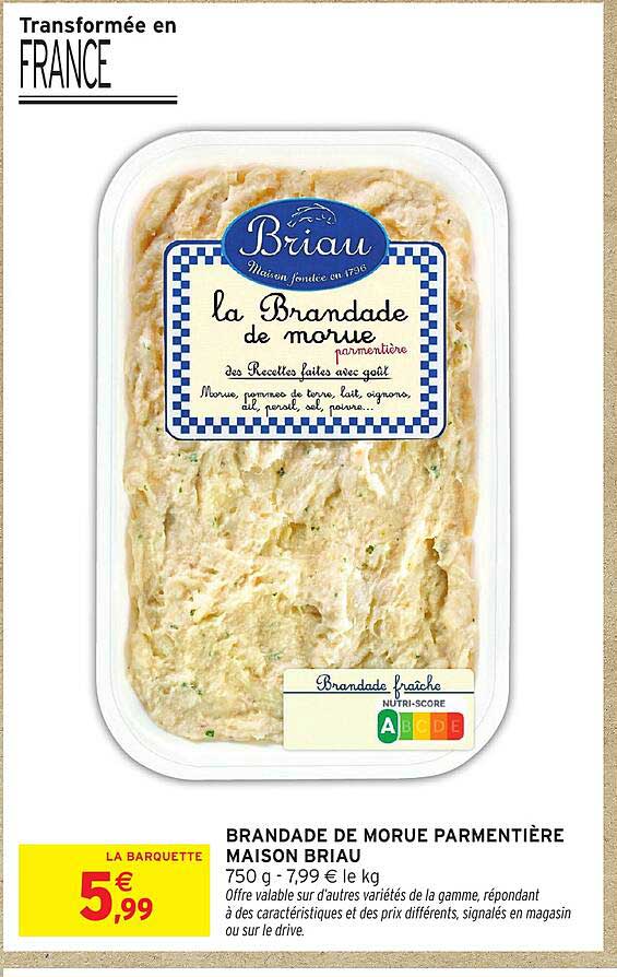 BRANDade DE MORUE PARMENTIÈRE MAISON BRIAU