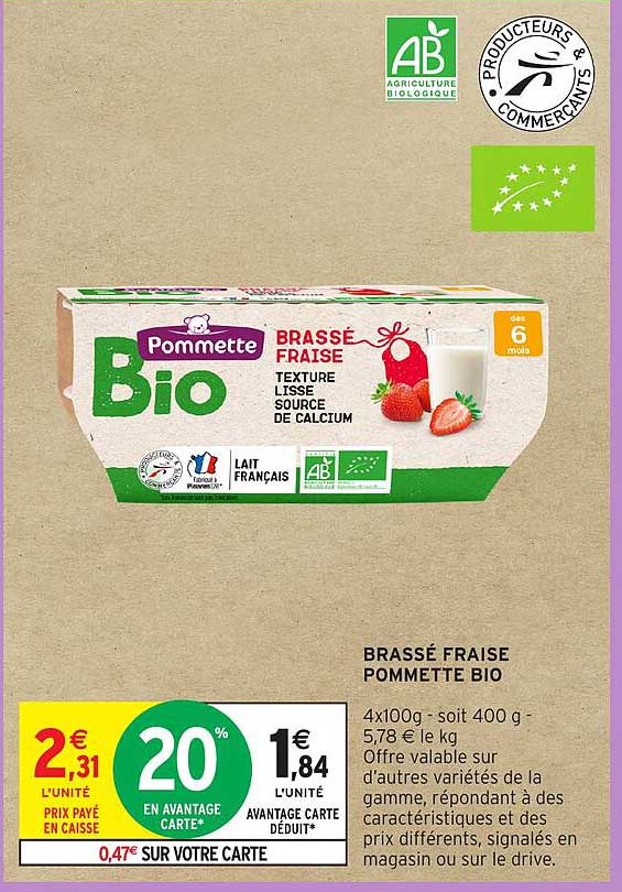 BRASSÉ FRAISE POMMETTE BIO