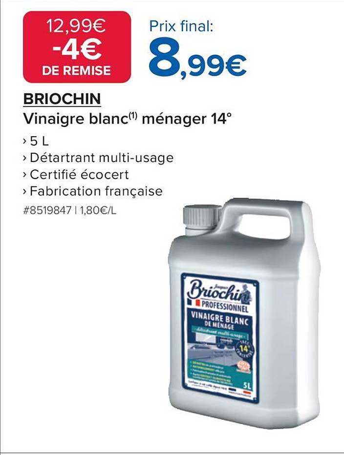 BRIOCHIN Vinaigre blanc ménager 14°