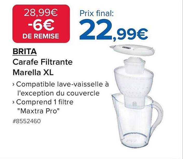 BRITA Carafe Filtrante Marella XL