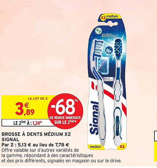 BROSSE À DENTS MÉDIUM X2 SIGNAL