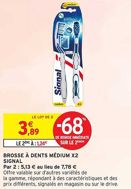 BROSSE À DENTS MÉDIUM X2 SIGNAL