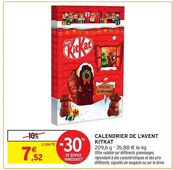 CALENDRIER DE L'AVENT KITKAT