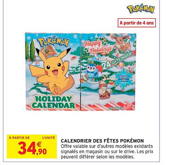 CALENDRIER DES FÊTES POKÉMON