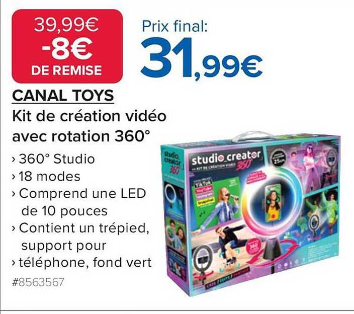 CANAL TOYS Kit de création vidéo avec rotation 360°