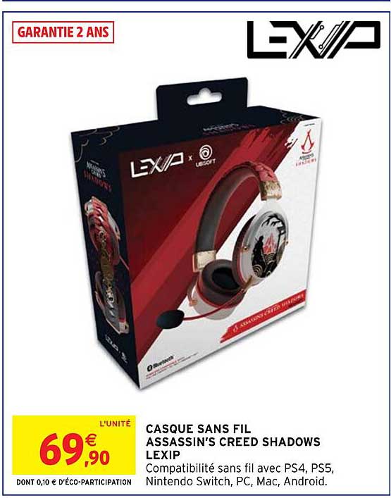 CASQUE SANS FIL ASSASSIN'S CREED SHADOWS LEXITIP