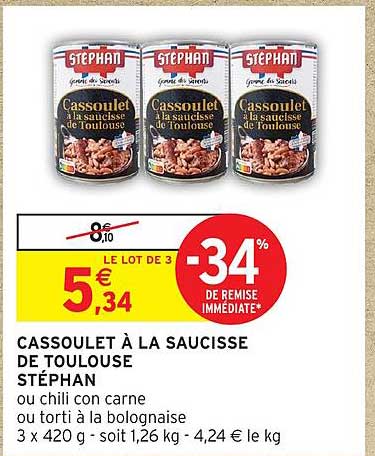 CASSOULET À LA SAUCISSE DE TOULOUSE STÉPHAN