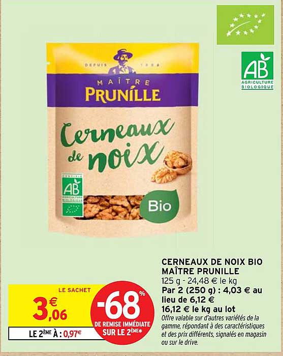 CERNEAUX DE NOIX BIO MAÎTRE PRUNILLE