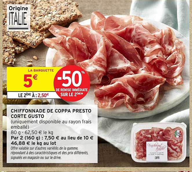 CHIFFONNADE DE COPPA PRESTO CORTE GUSTO