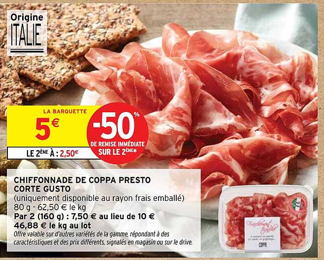 CHIFFONNADE DE COPPA PRESTO CORTE GUSTO