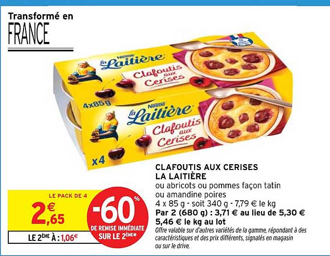 CLAFOUTIS AUX CERISES LA LAITIÈRE