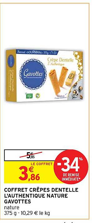 COFFRET CRÊPES DENTELLE L'AUTHENTIQUE NATURE GAVOTTES