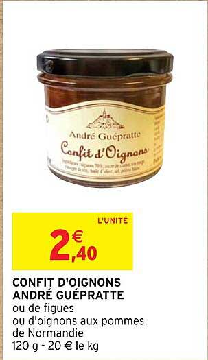 CONFIT D'OIGNONS ANDRÉ GUÉPRATTE