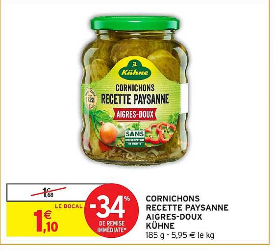 CORNICHONS RECETTE PAYSANNE AIGRES-DOUX KÜHNE