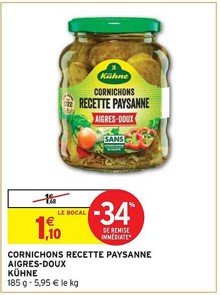 CORNICHONS RECETTE PAYSANNE AIGRES-DOUX KÜHNE