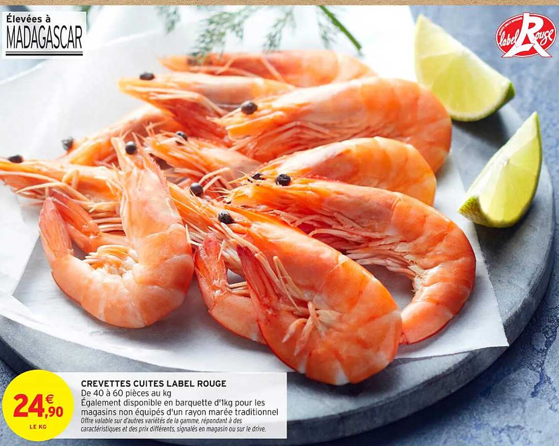 CREVETTES CUITES LABEL ROUGE