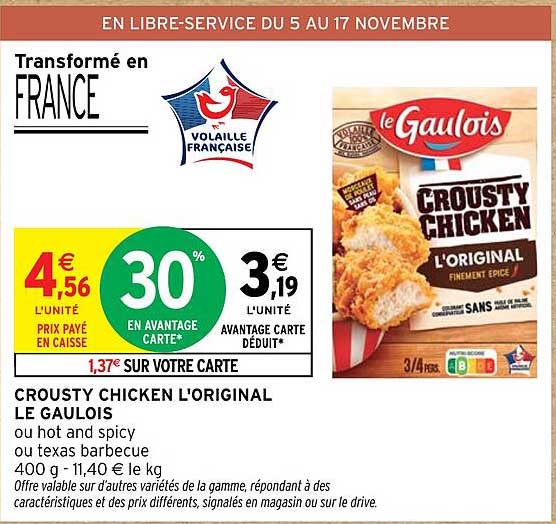 CROUSTY CHICKEN L'ORIGINAL LE GAULOIS